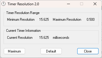 TimerResolution v2 Screenshot